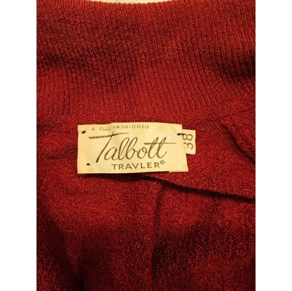 Talbott Traveler Red Grandpa Cardigan